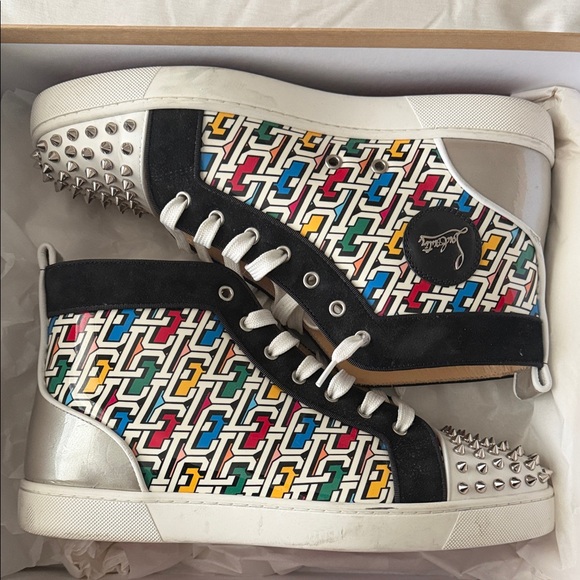Colorful Patterned High-Top Sneakers